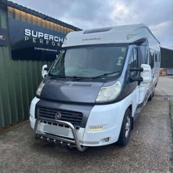 Front end wrap on a motorhome